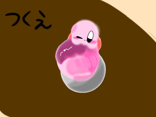 ビー玉の上で遊ぶカービィ！