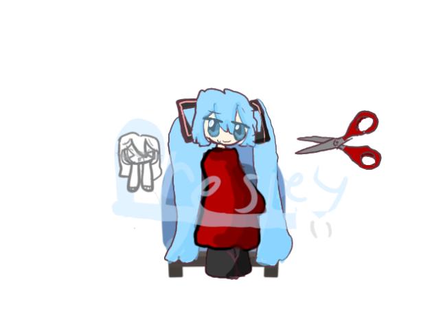 cutting mikus hair
