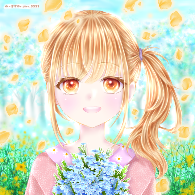 のーますさんの線画お借りしました♪