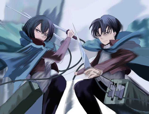 levi and Mikasa