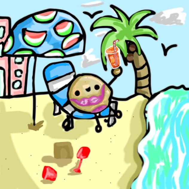 Happy beach potato