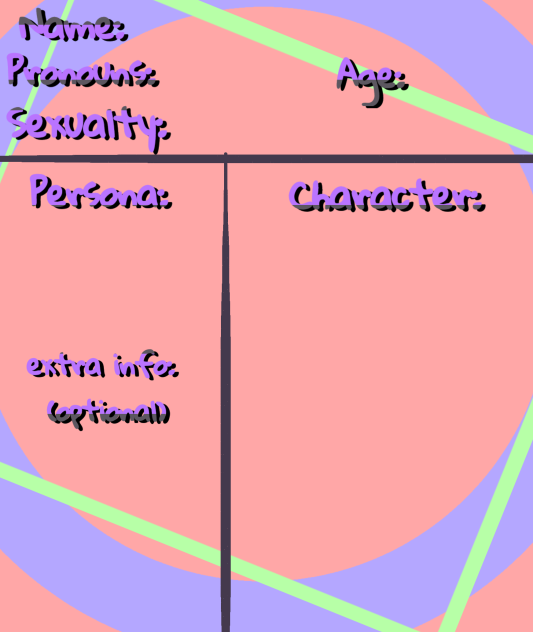 Character sheet for Qna,Dares,skits,more