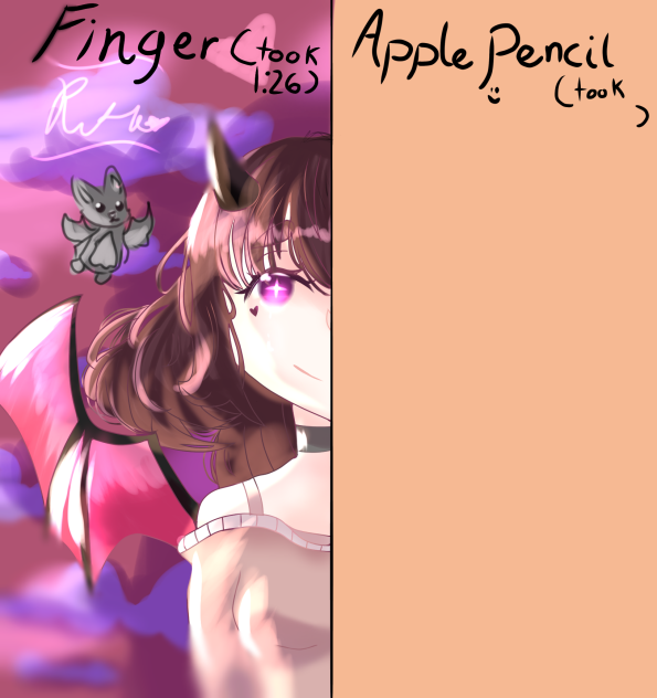 Fingers vs Apple Pencil