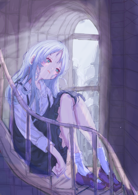 差し込む光と女の子