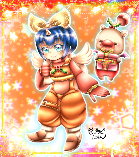 【FF9】クリスマス風・エーコ【ブラピにゃん】