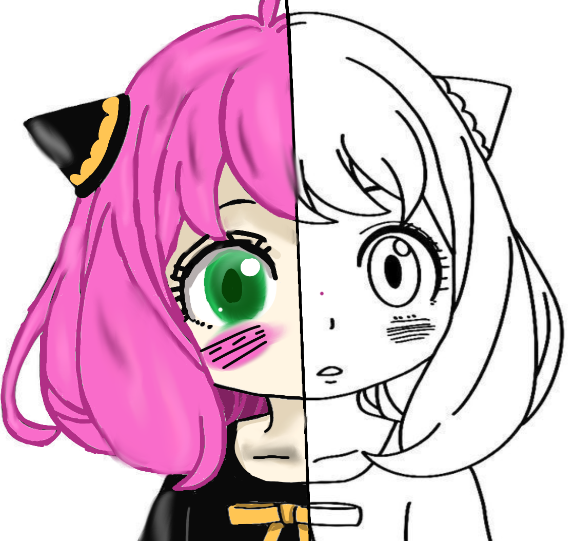 Coloring anya collab 🩷 - ibisPaint