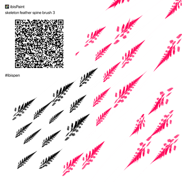 Skeletal feather spine brush 3