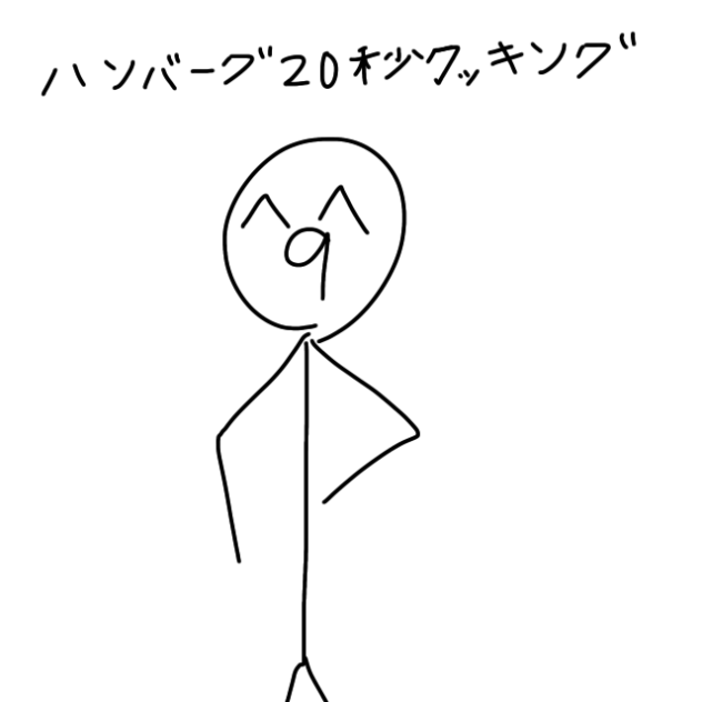 20秒ハンバーグクッキング