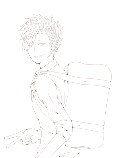 ハイキュー 黒尾鉄朗 線画 Ibispaint