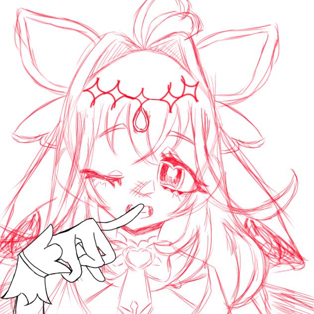 まだ下書きだけどアルカナちゃん好き~~~~~~~~
