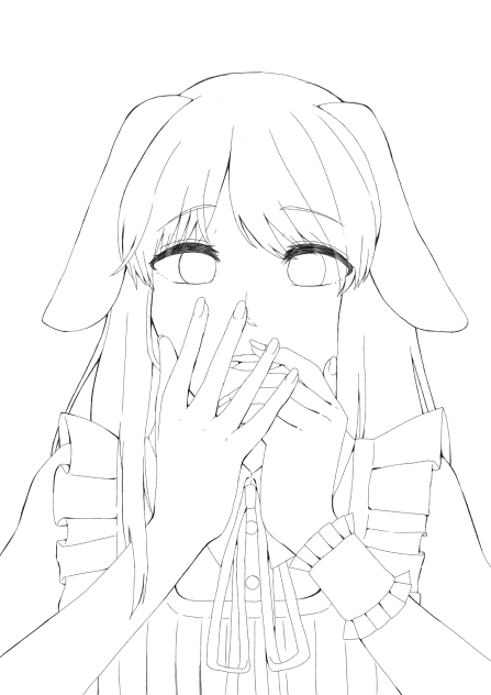 ウサミミメイドちゃん　線画