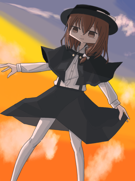 夕焼けと蓮子