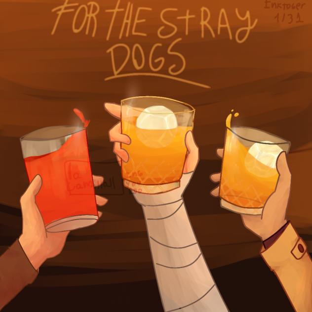 Stray dogs! (day 1 inktober