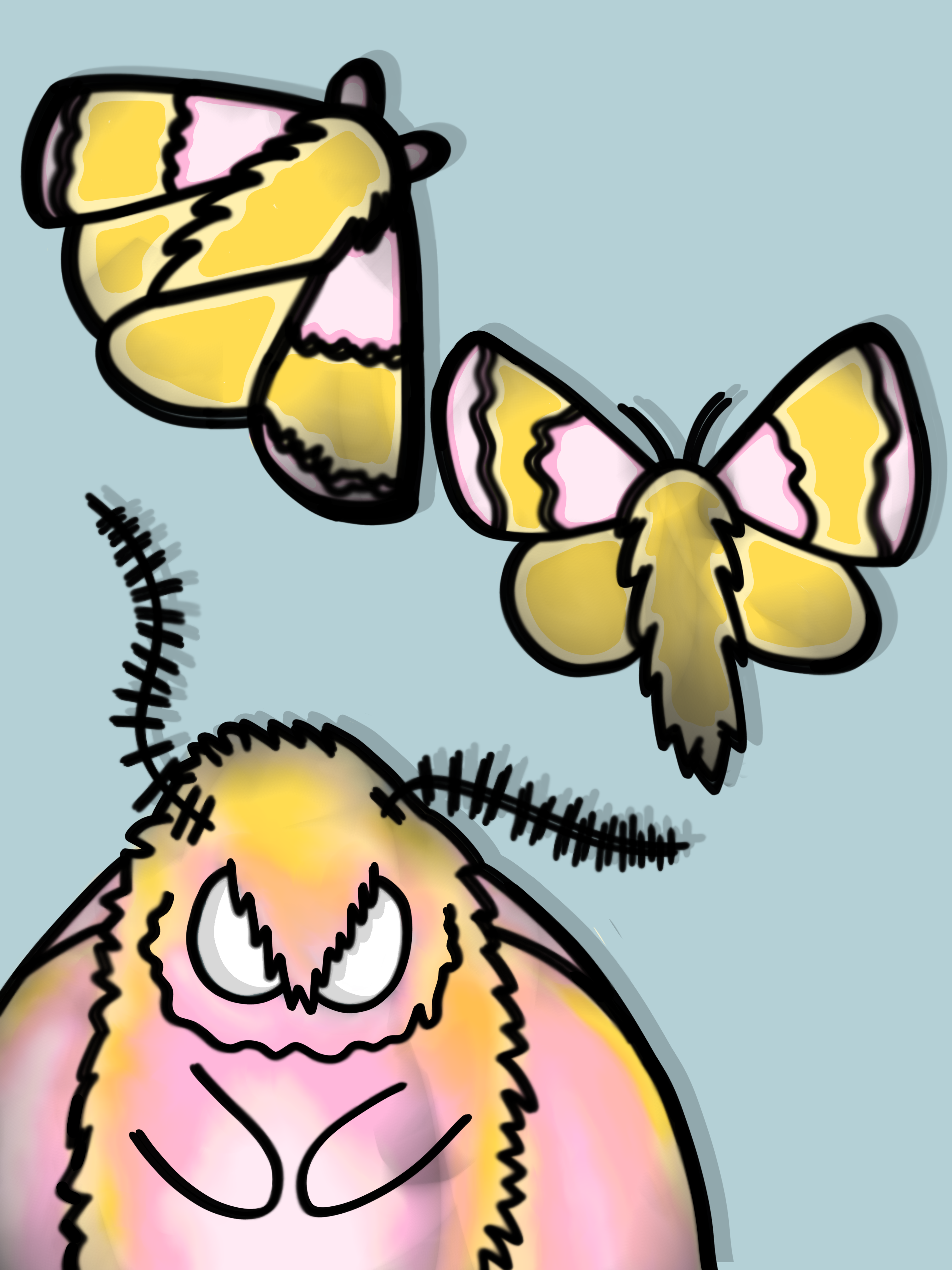 angy rosy maple moth - ibisPaint