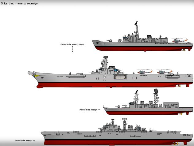 List of ships to be redesign