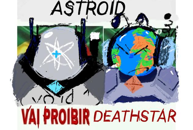 fanart da astroid junto do deathstar