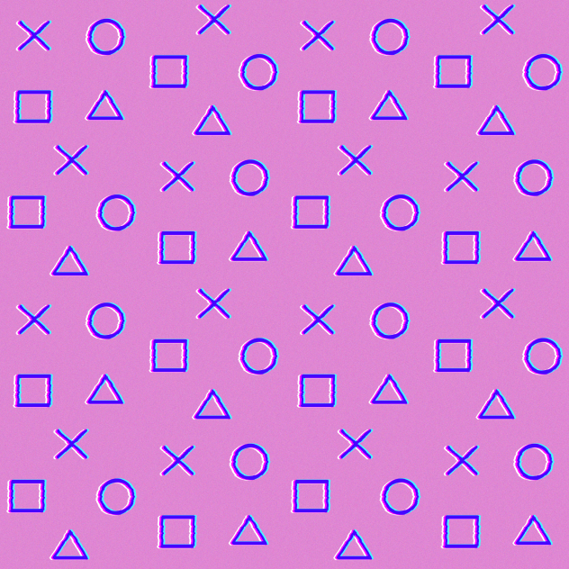 Game Controller Symbols - Pink