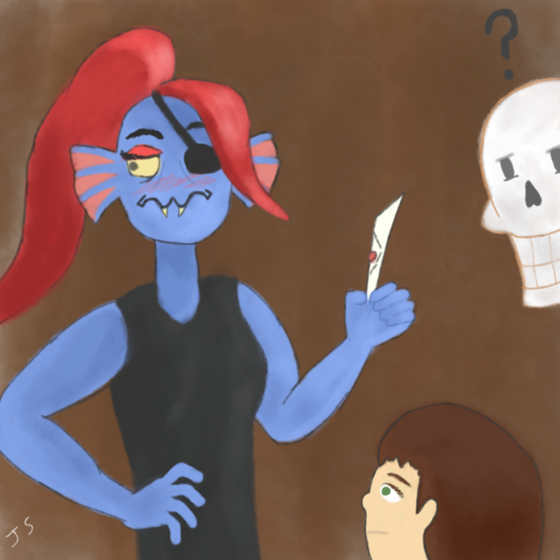 Undyne's letter ibisPaint