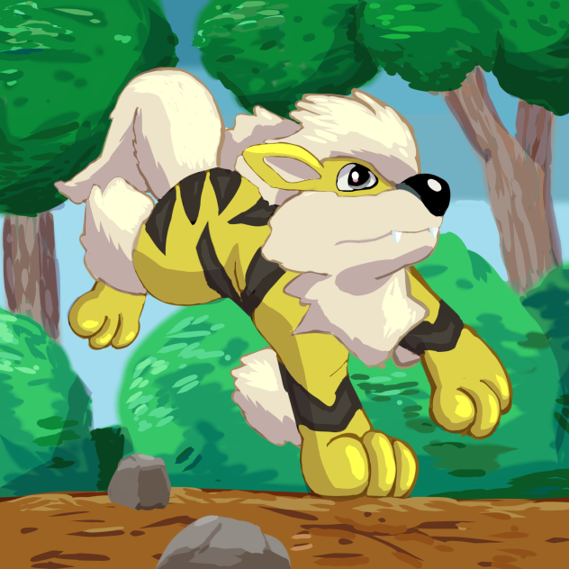 疾走するウインディ