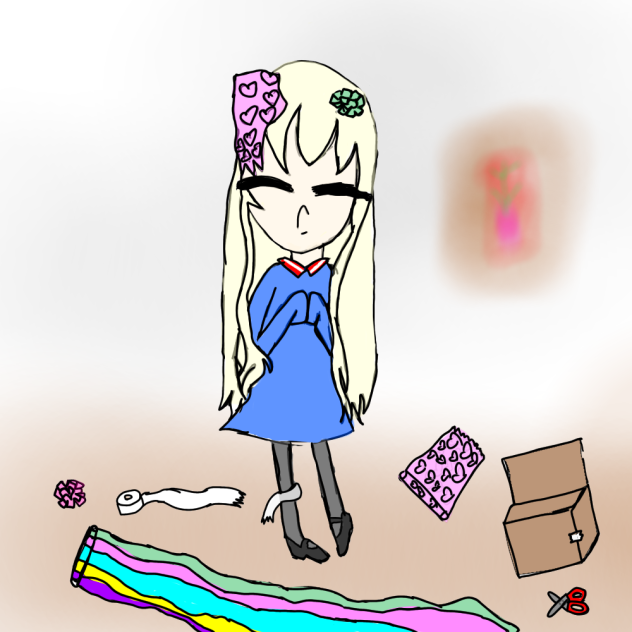 Early Christmas wrapping - ibisPaint