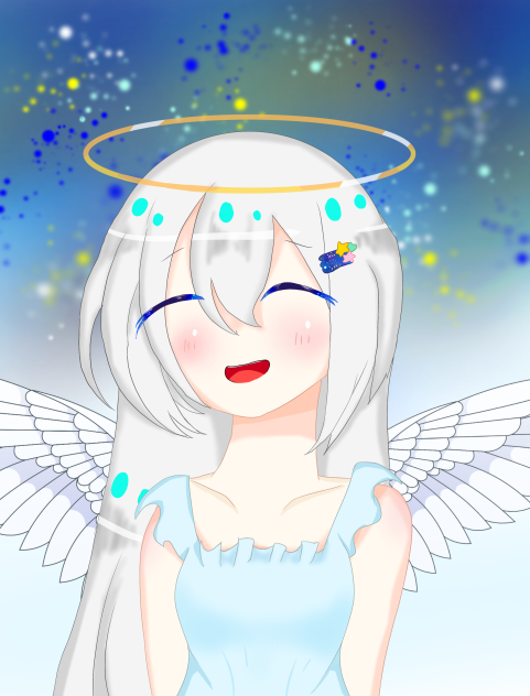 星空の下で。