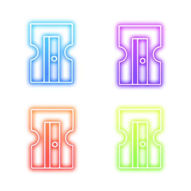 Pencil sharpener neon signs