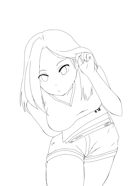 1枚拾って 線画