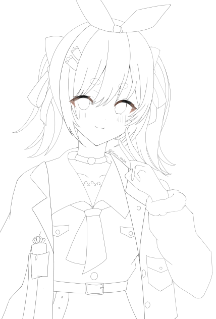 ぺこーら線画!!