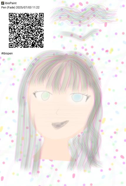 hair and confetti brush - ibisPaint