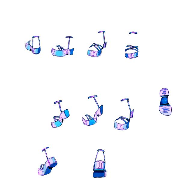 Blue Y2K Platform sandals