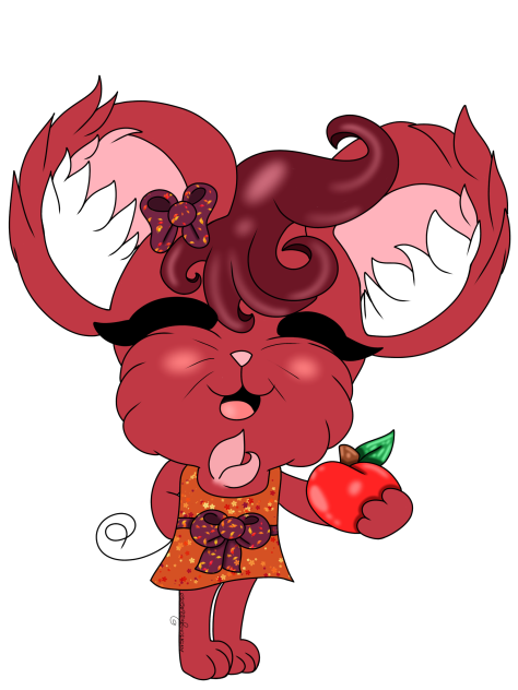 Red Mouse With Apple
