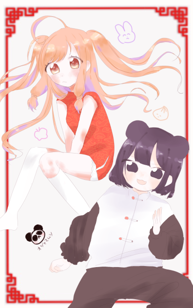 チャイナマンとパンダマン ibisPaint