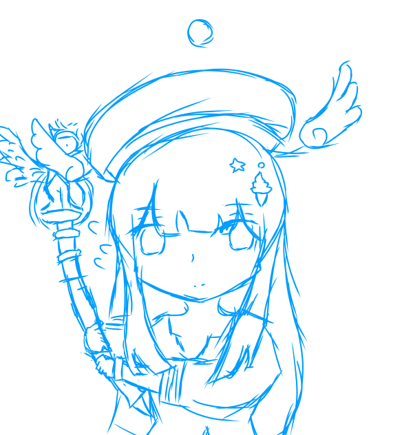ラグナロクオリジンの自分を描きました（ラフ）