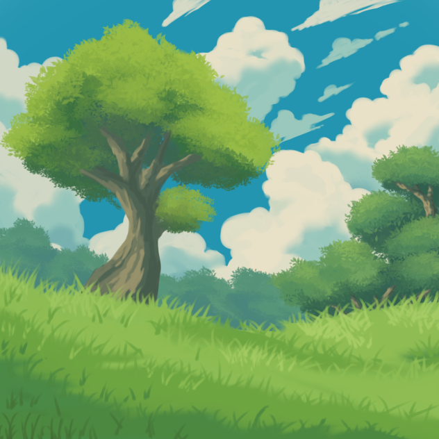 Ghibli style landscape
