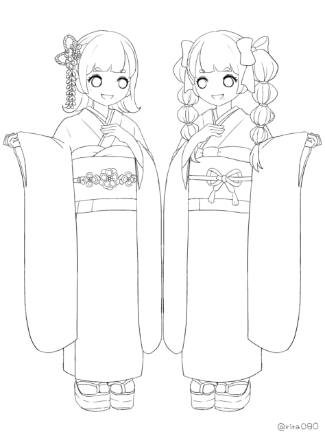 線画20 塗ってくれる方いませんか？