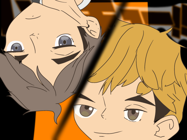 リクエストのハイキュー　宮治と宮侑描きました！