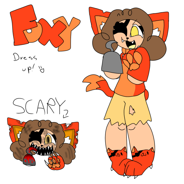 Foxy dress up! Blood warnin