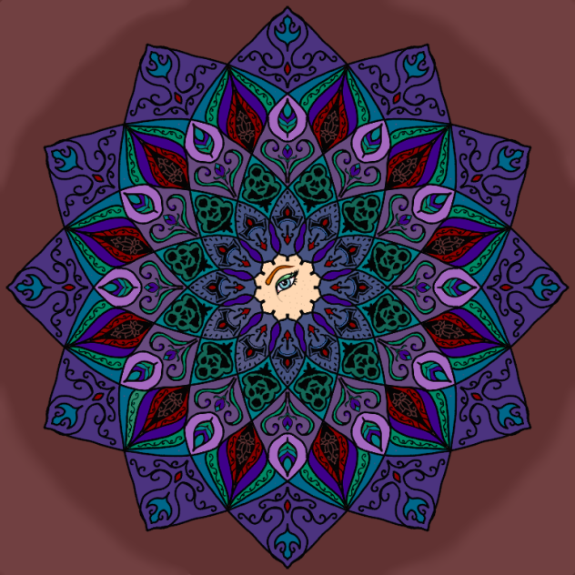 blossom eye mandala