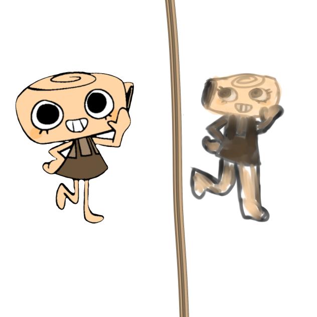 Shelly brush vs watercolor Shelly