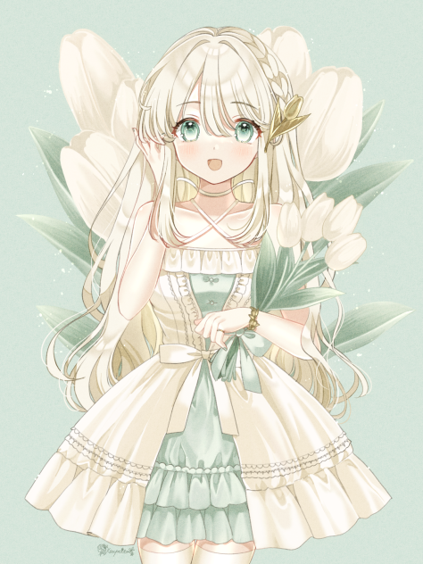 White tulip 𖤣𖥧𖥣