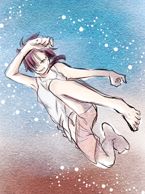 飛び蹴り(？)