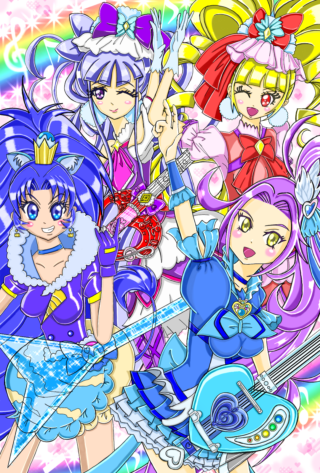 キュアビート＆キュアジェラート＆キュアマシェリ＆キュアムール