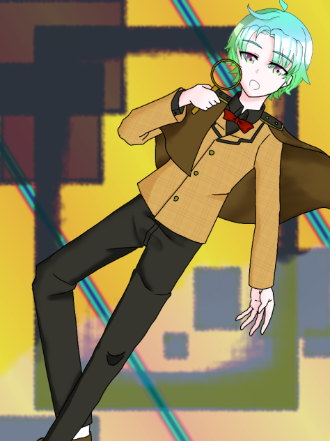 何かを探す少年