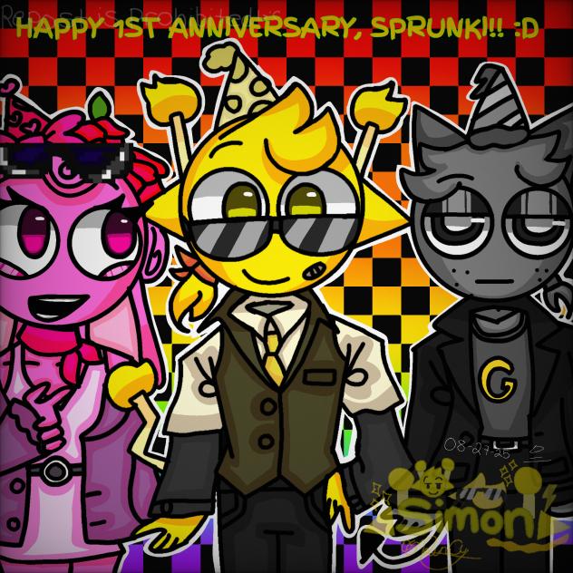 Happy 1st anniversary, Sprunki! 🌈