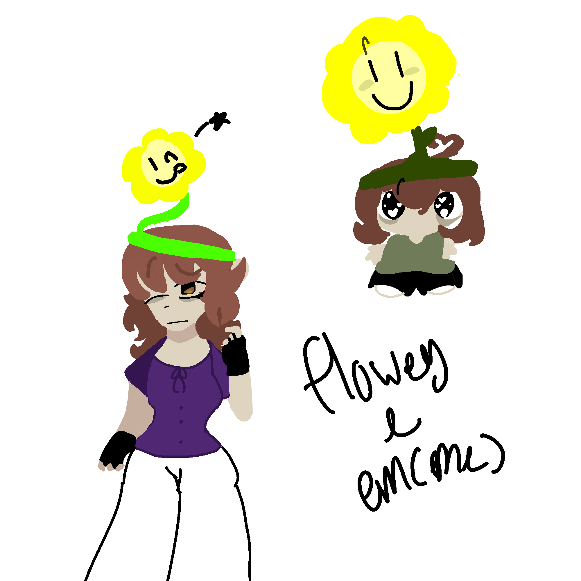 FLOWEY AND EM - ibisPaint