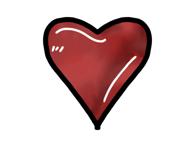 Glossy heart