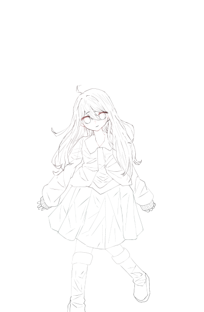 できません　線画