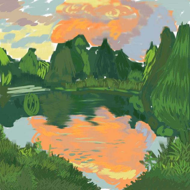 Color and background practice - ibisPaint