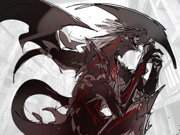 黒龍魔王　ラフ