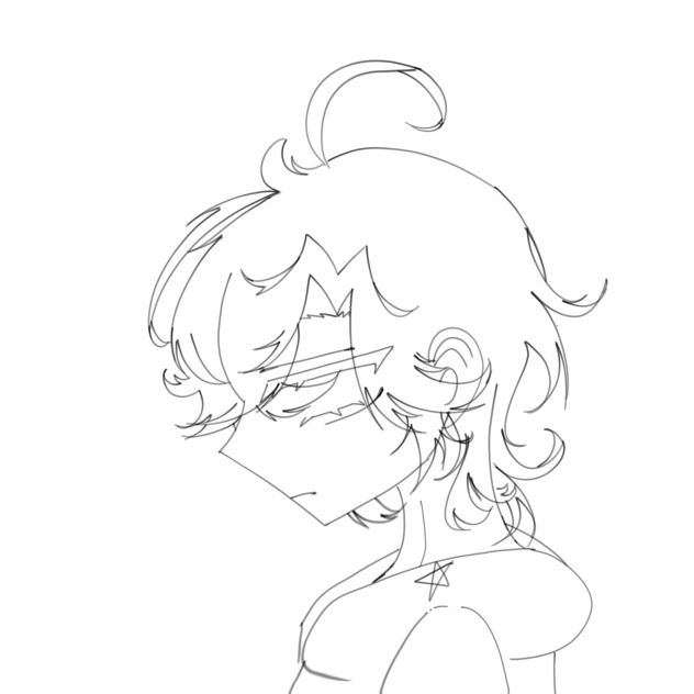 Kazu Side Profile (Lineart)